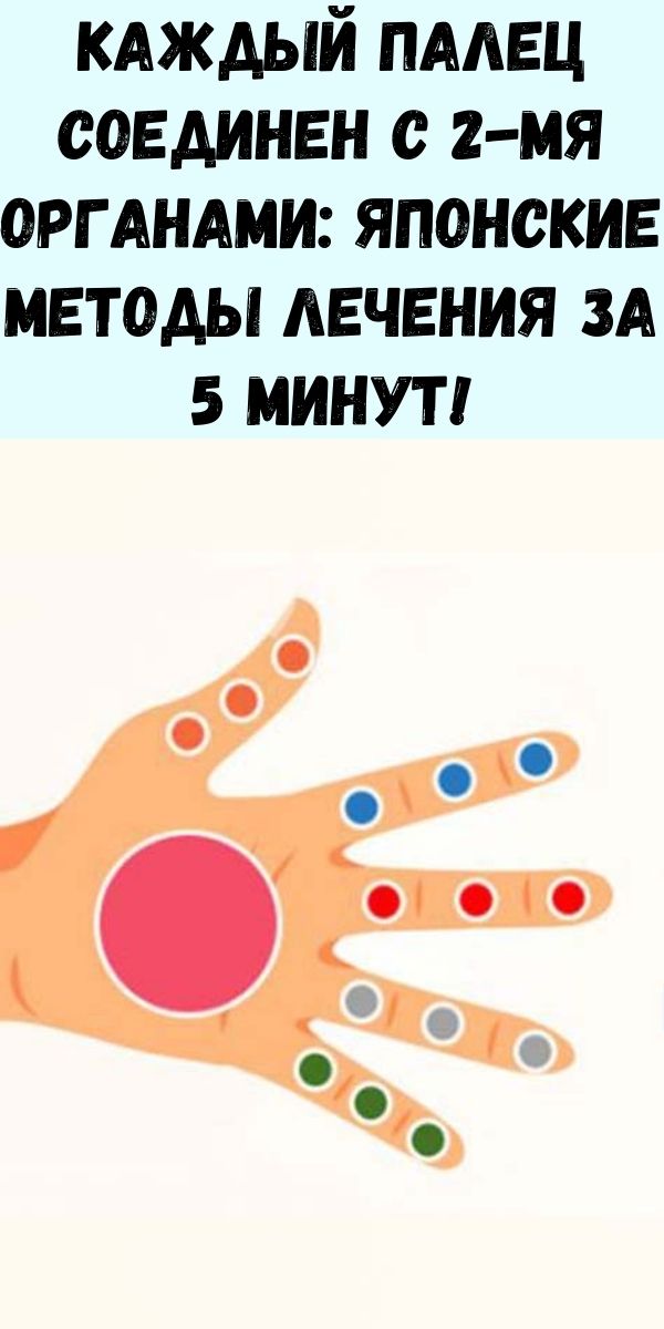 Каждый палец соединен с 2-мя органами: японские методы лечения за 5 минут!
