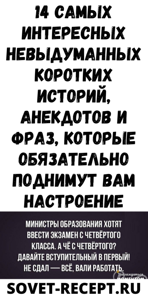 14 самых интересных невыдуманных коротких историй, анекдотов и фраз, которые обязательно поднимут вам настроение